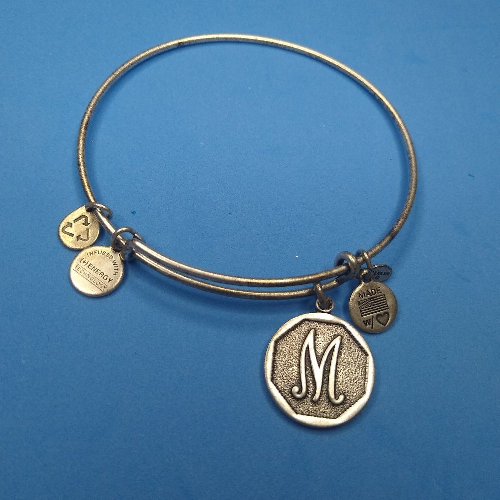 Alex & Ani "M" Monogrammed Energy bracelet
